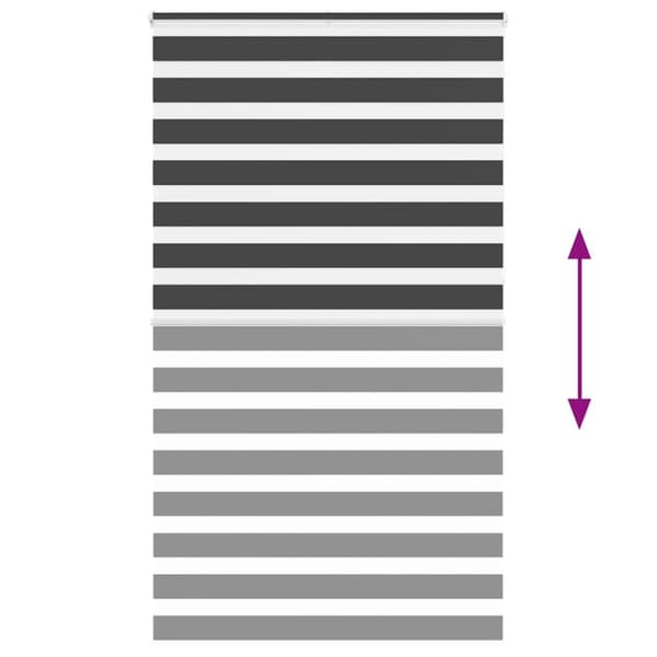 vidaXL zebragardin sort 130x230 cm stofbredde 125,9 cm polyester