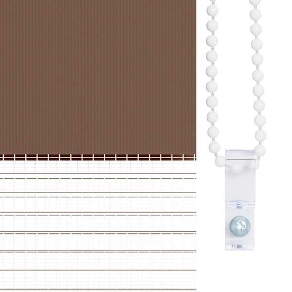 vidaXL Sebragardin brun 85x100 cm stoff bredde 80,9 cm polyester