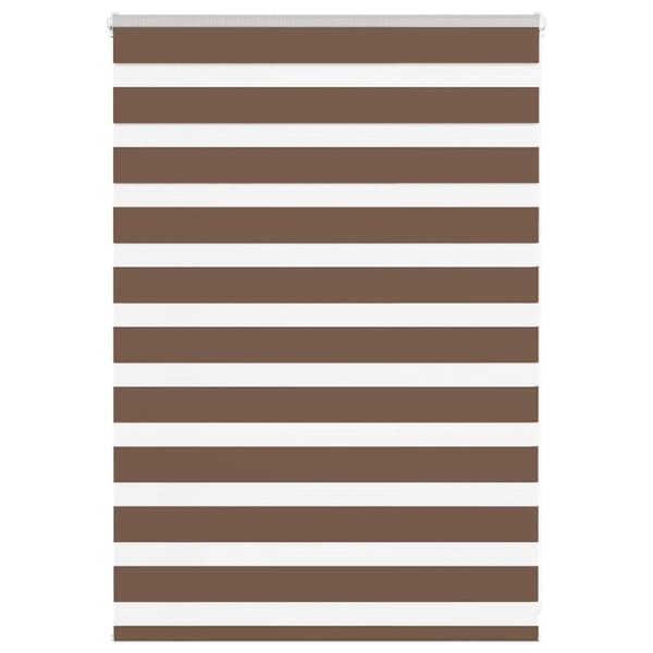 vidaXL Rullgardin zebra brun 105x100 cm tyg bredd 100,9 cm polyester
