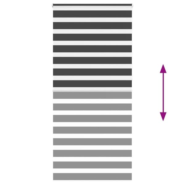 vidaXL zebragardin sort 110x230 cm stofbredde 105,9 cm polyester