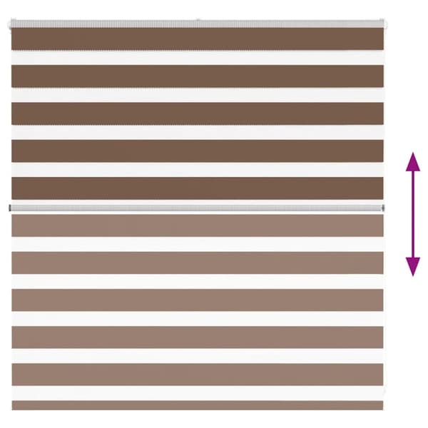 vidaXL zebragardin brun 150x100 cm stofbredde 145,9 cm polyester