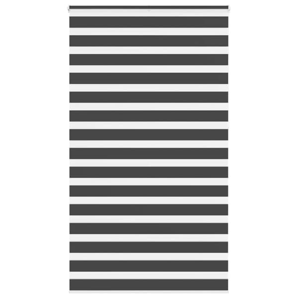 vidaXL Rullgardin zebra svart 135x230 cm tyg bredd 130,9 cm polyester