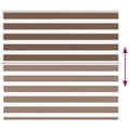 Miniatyrbillede 5 af 11: vidaXL zebragardin brun 160x100 cm stofbredde 155,9 cm polyester