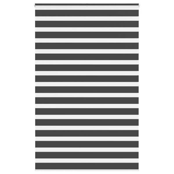 vidaXL Rullgardin zebra svart 145x200 cm tyg bredd 140,9 cm polyester
