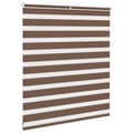 Miniatyrbillede 4 af 11: vidaXL zebragardin brun 125x100 cm stofbredde 120,9 cm polyester