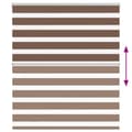 Miniatyrbillede 5 af 11: vidaXL zebragardin brun 125x100 cm stofbredde 120,9 cm polyester