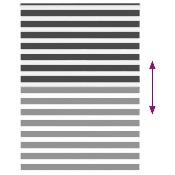 vidaXL zebragardin sort 155x200 cm stofbredde 150,9 cm polyester