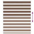 Miniatyrbild 5 av 11: vidaXL Rullgardin zebra brun 120x100 cm tyg bredd 115,9 cm polyester