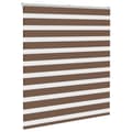 Miniatyrbild 3 av 11: vidaXL Rullgardin zebra brun 120x150 cm tyg bredd 115,9 cm polyester