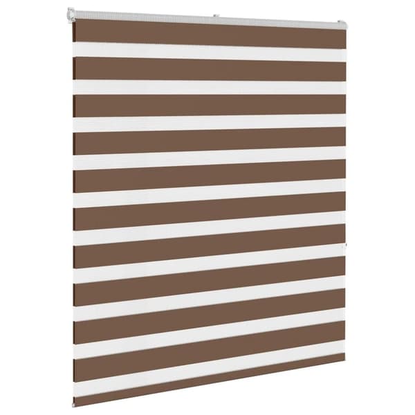 vidaXL Rullgardin zebra brun 120x150 cm tyg bredd 115,9 cm polyester