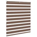 Miniatyrbild 4 av 11: vidaXL Rullgardin zebra brun 120x150 cm tyg bredd 115,9 cm polyester