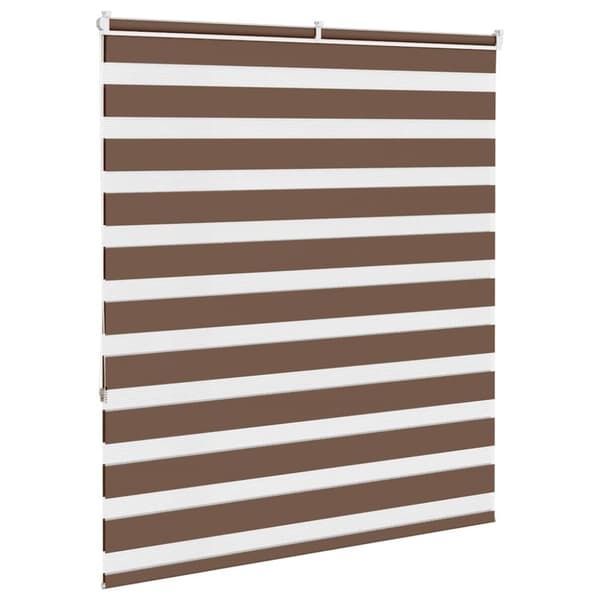 vidaXL Rullgardin zebra brun 120x150 cm tyg bredd 115,9 cm polyester