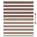 Miniatyrbild 5 av 11: vidaXL Rullgardin zebra brun 120x150 cm tyg bredd 115,9 cm polyester