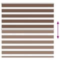 Miniatyrbilde 5 av 11: vidaXL Sebragardin brun 140x150 cm stoff bredde 135,9 cm polyester