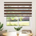 Miniatyrbilde 2 av 11: vidaXL Sebragardin brun 140x150 cm stoff bredde 135,9 cm polyester