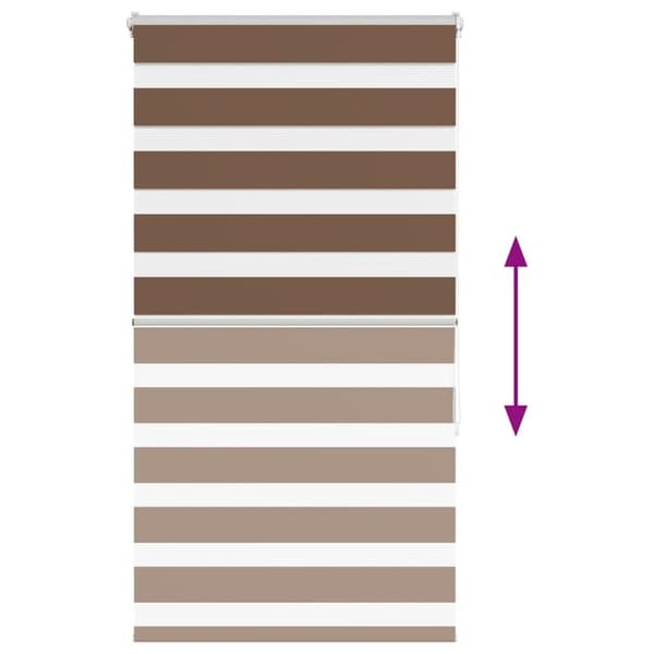 vidaXL zebragardin brun 80x150 cm stofbredde 75,9 cm polyester