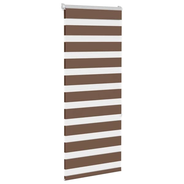 vidaXL Rullgardin zebra brun 60x150 cm tyg bredd 55,9 cm polyester