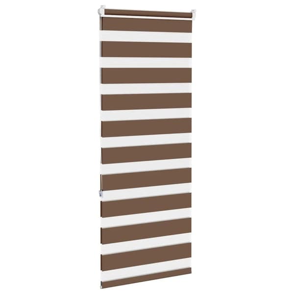 vidaXL Rullgardin zebra brun 60x150 cm tyg bredd 55,9 cm polyester