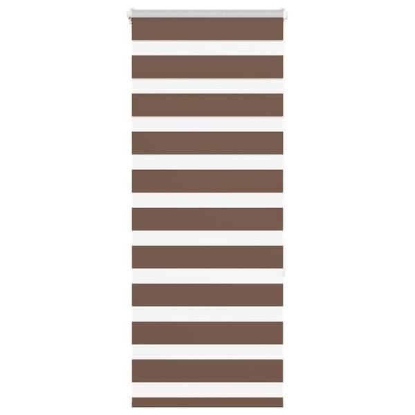 vidaXL Rullgardin zebra brun 60x150 cm tyg bredd 55,9 cm polyester