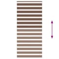 Miniatyrbillede 5 af 11: vidaXL zebragardin brun 105x200 cm stofbredde 100,9 cm polyester