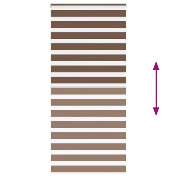 vidaXL Sebragardin brun 110x200 cm stoff bredde 105,9 cm polyester