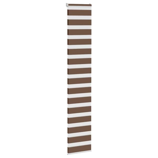 vidaXL Rullgardin zebra brun 45x200 cm tyg bredd 40,9 cm polyester