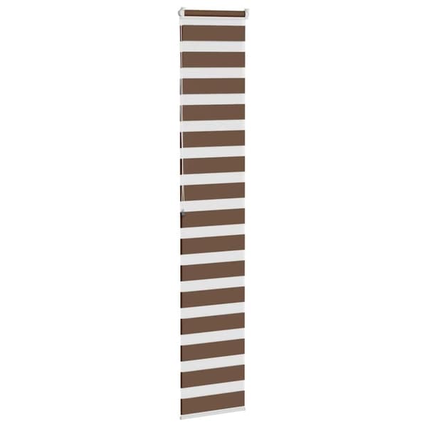 vidaXL Rullgardin zebra brun 45x200 cm tyg bredd 40,9 cm polyester
