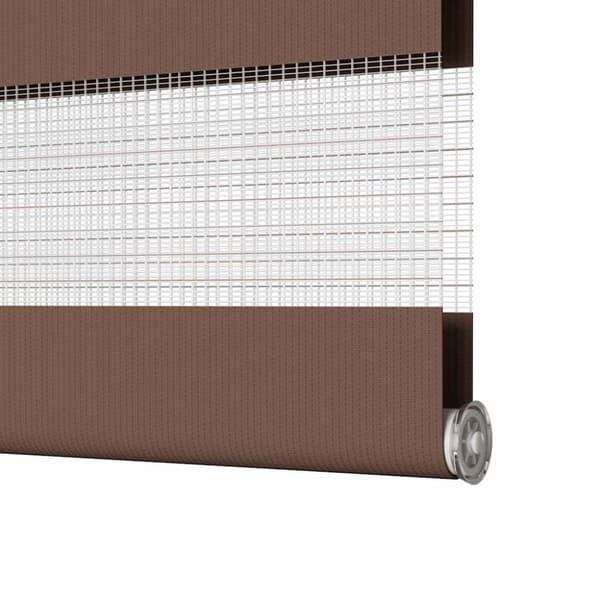 vidaXL zebragardin brun 120x150 cm stofbredde 115,9 cm polyester