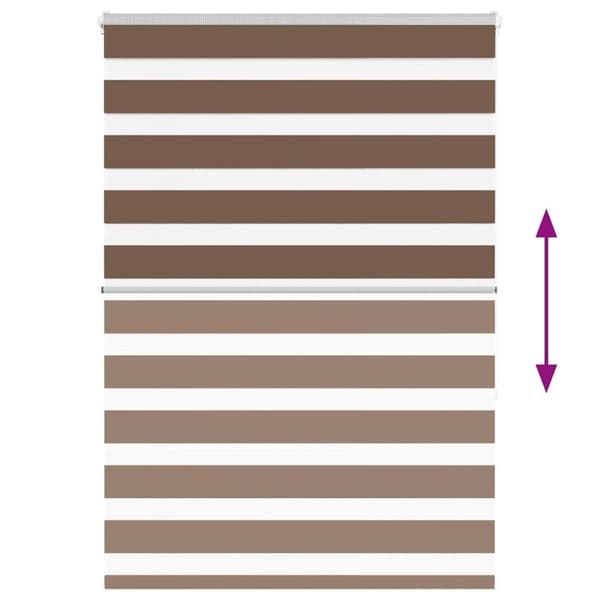 vidaXL zebragardin brun 115x150 cm stofbredde 110,9 cm polyester