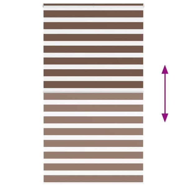 vidaXL Sebragardin brun 125x200 cm stoff bredde 120,9 cm polyester