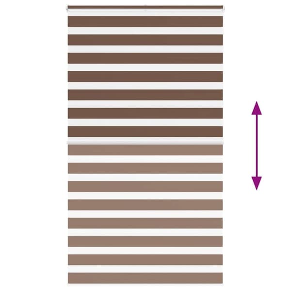 vidaXL zebragardin brun 125x200 cm stofbredde 120,9 cm polyester