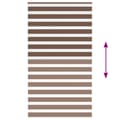 Miniatyrbillede 5 af 11: vidaXL zebragardin brun 125x200 cm stofbredde 120,9 cm polyester