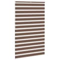 Miniatyrbillede 4 af 11: vidaXL zebragardin brun 145x200 cm stofbredde 140,9 cm polyester