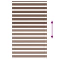 Miniatyrbillede 5 af 11: vidaXL zebragardin brun 145x200 cm stofbredde 140,9 cm polyester