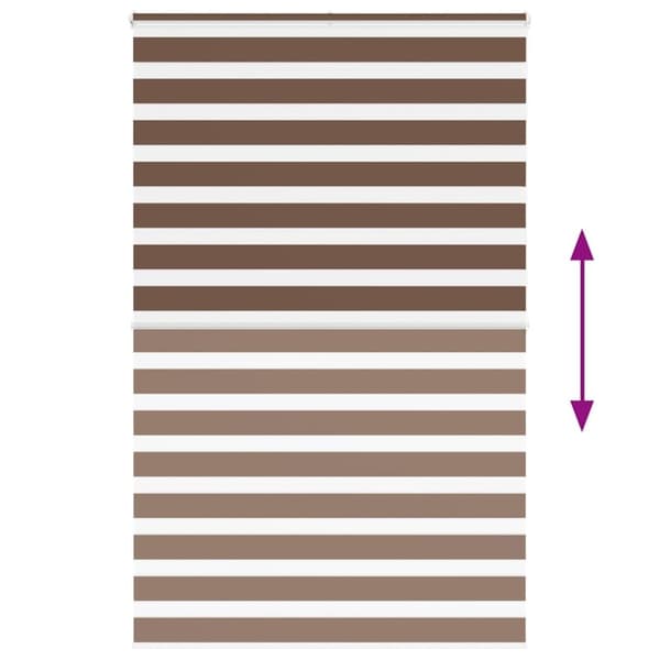 vidaXL zebragardin brun 145x200 cm stofbredde 140,9 cm polyester