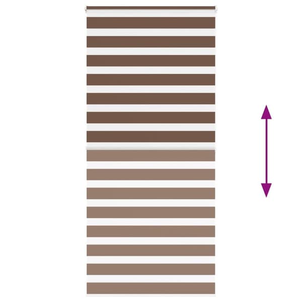 vidaXL zebragardin brun 95x200 cm stofbredde 90,9 cm polyester