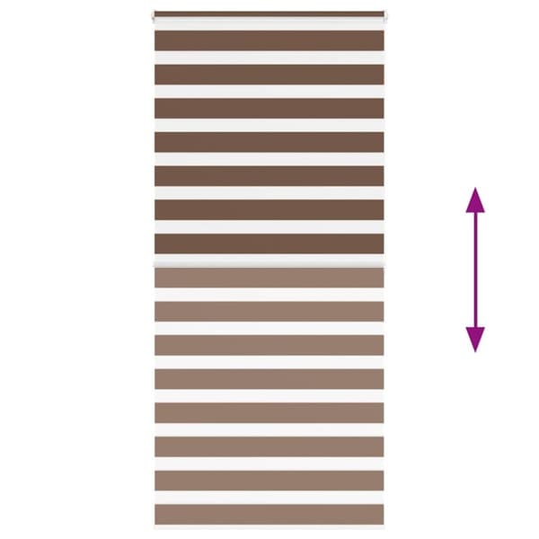 vidaXL zebragardin brun 100x200 cm stofbredde 95,9 cm polyester