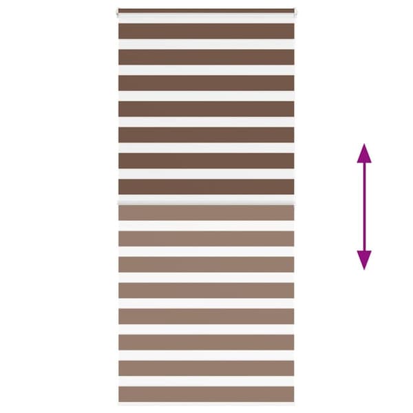 vidaXL Sebragardin brun 100x200 cm stoff bredde 95,9 cm polyester