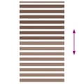 Miniatyrbillede 5 af 11: vidaXL zebragardin brun 130x200 cm stofbredde 125,9 cm polyester