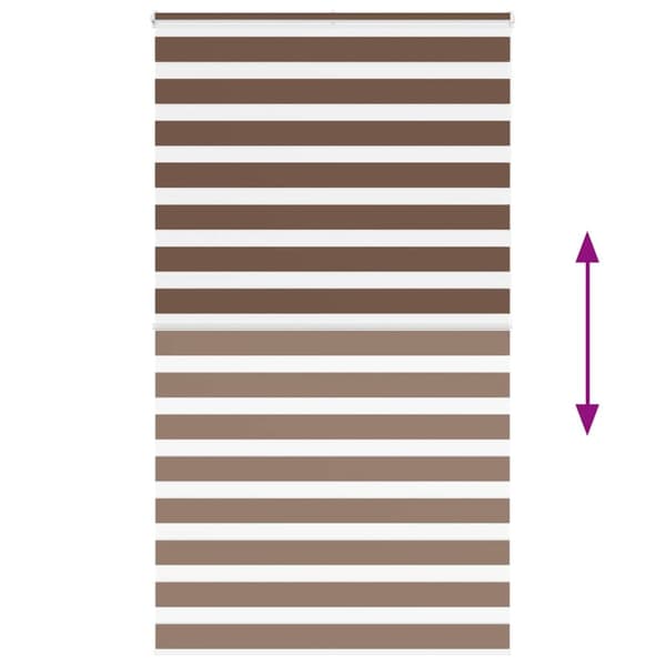 vidaXL zebragardin brun 130x200 cm stofbredde 125,9 cm polyester