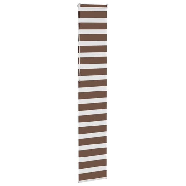 vidaXL Rullgardin zebra brun 45x230 cm tyg bredd 40,9 cm polyester