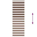 Miniatyrbillede 5 af 11: vidaXL zebragardin brun 70x230 cm stofbredde 65,9 cm polyester