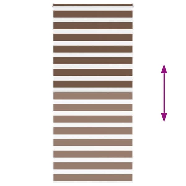 vidaXL zebragardin brun 110x230 cm stofbredde 105,9 cm polyester