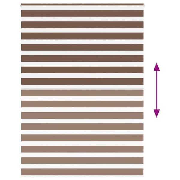 vidaXL zebragardin brun 165x230 cm stofbredde 160,9 cm polyester