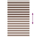 Miniatyrbillede 5 af 11: vidaXL zebragardin brun 140x230 cm stofbredde 135,9 cm polyester