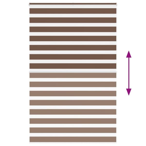 vidaXL zebragardin brun 140x230 cm stofbredde 135,9 cm polyester