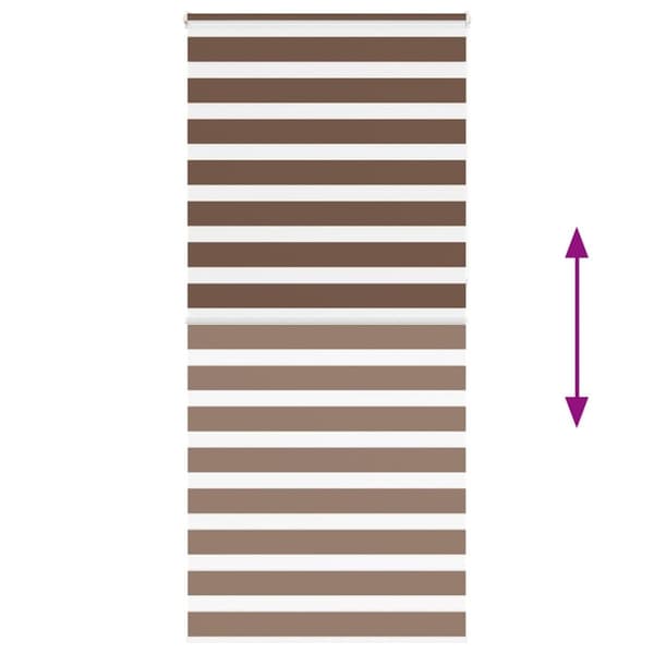 vidaXL zebragardin brun 115x230 cm stofbredde 110,9 cm polyester