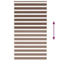 Miniatyrbillede 5 af 11: vidaXL zebragardin brun 135x230 cm stofbredde 130,9 cm polyester