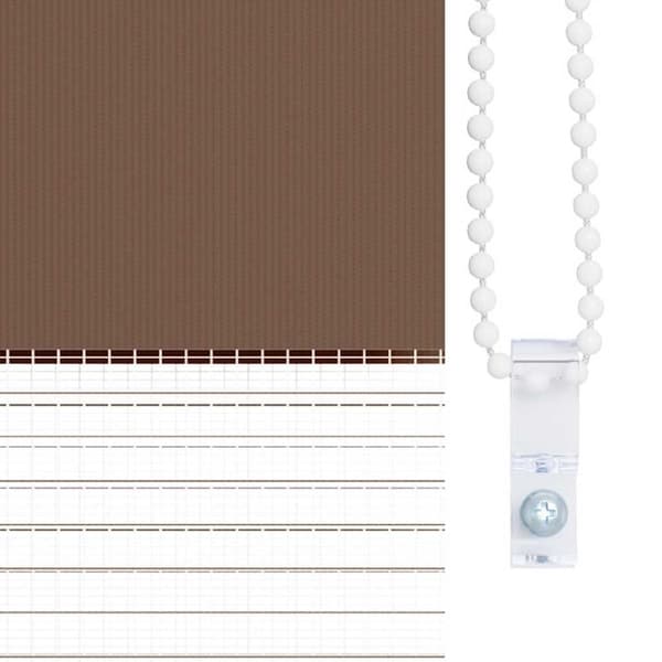 vidaXL Sebragardin brun 95x230 cm stoff bredde 90,9 cm polyester