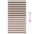 Miniatyrbilde 5 av 11: vidaXL Sebragardin brun 135x230 cm stoff bredde 130,9 cm polyester